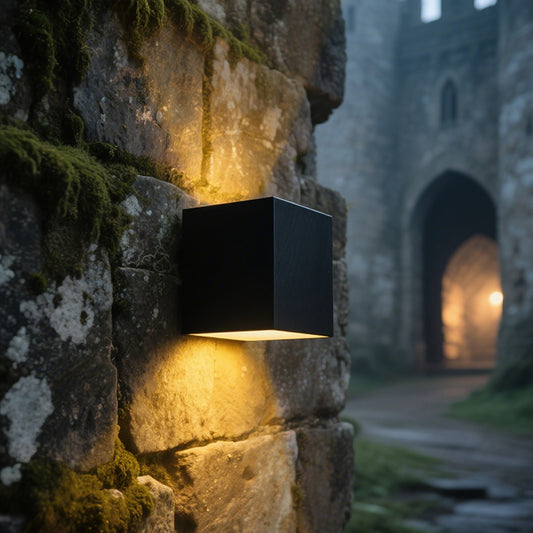 Square outdoor wall lamp 6W, dual light output outdoor wall lamp (IP65) 150° up and down light emission