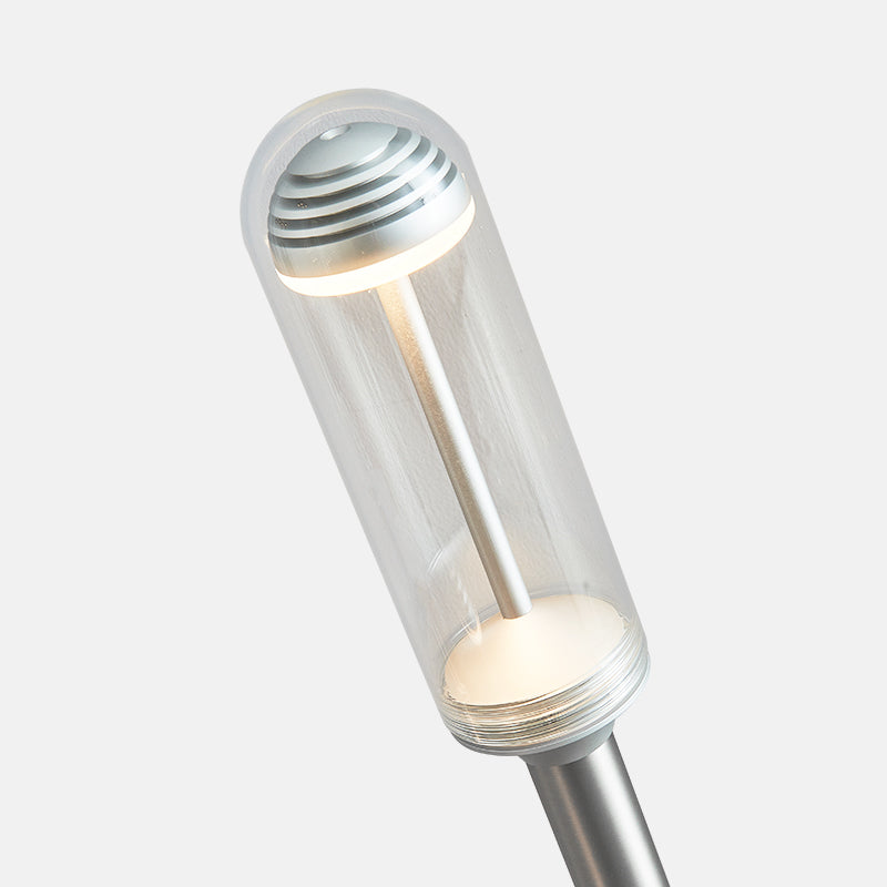 Cylindrical Glass Outdoor Light 5W-3000K Outdoor Lighting (IP65) - Solar Powered & High Colour Rendering Index (CRI) 90+ & UV Protection
