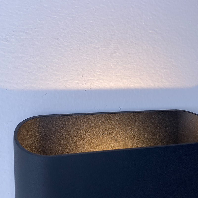 Rectangular outdoor wall lamp 5W, upward light angle 150° (IP65),3000K