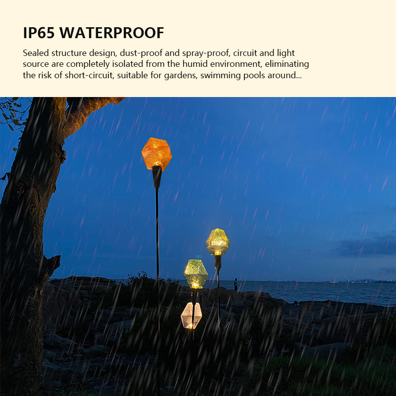 IP65 Outdoor lights Irregular primary colour glass garden light, UV resistant, no fading