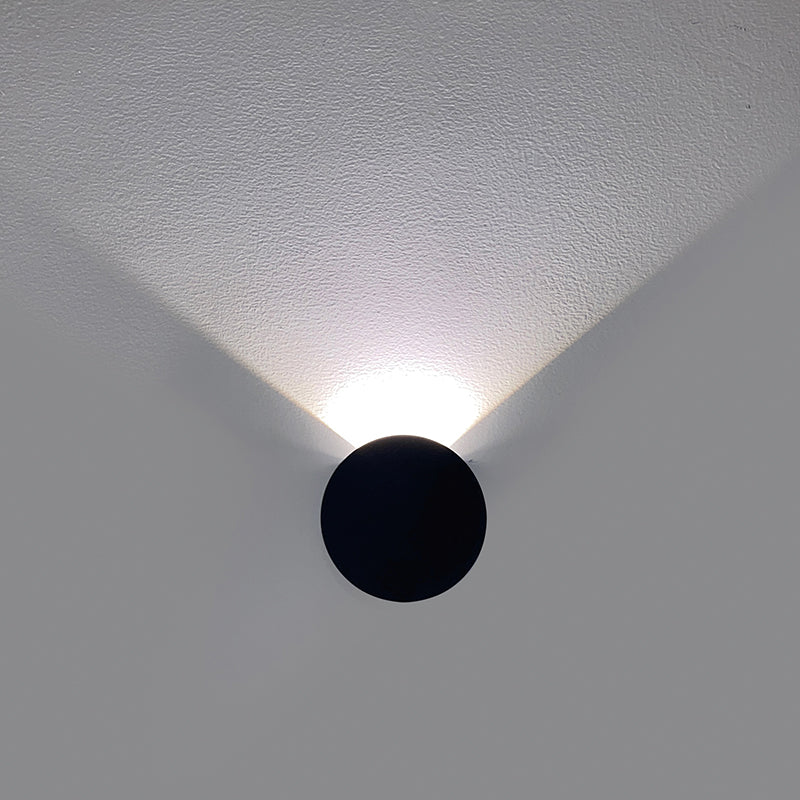 Round outdoor wall lamp 5W, upward light emission 97° (IP65),3000K