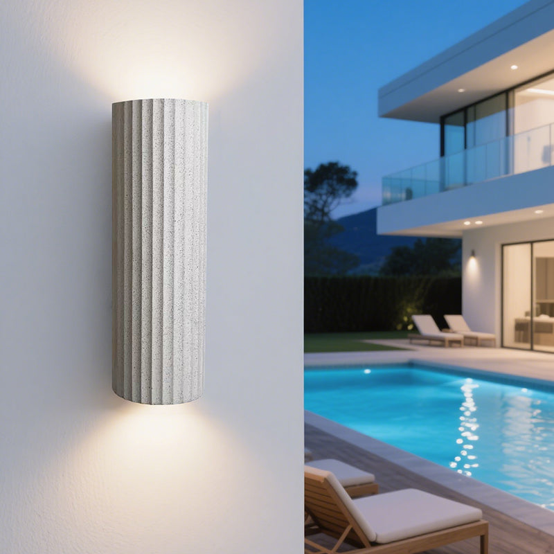 MWW050-Round outdoor wall lamp 7W , Top and bottom lighting (IP65),3000K