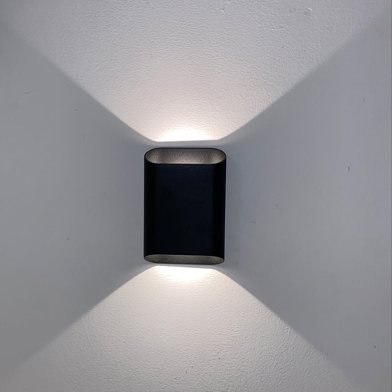 Rectangular outdoor wall lamp 7W, up and down light angle 150° (IP65),3000K
