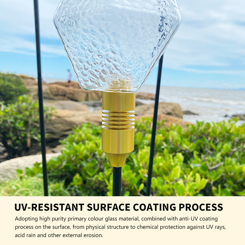 IP65 Outdoor lights Irregular primary colour glass garden light, UV resistant, no fading