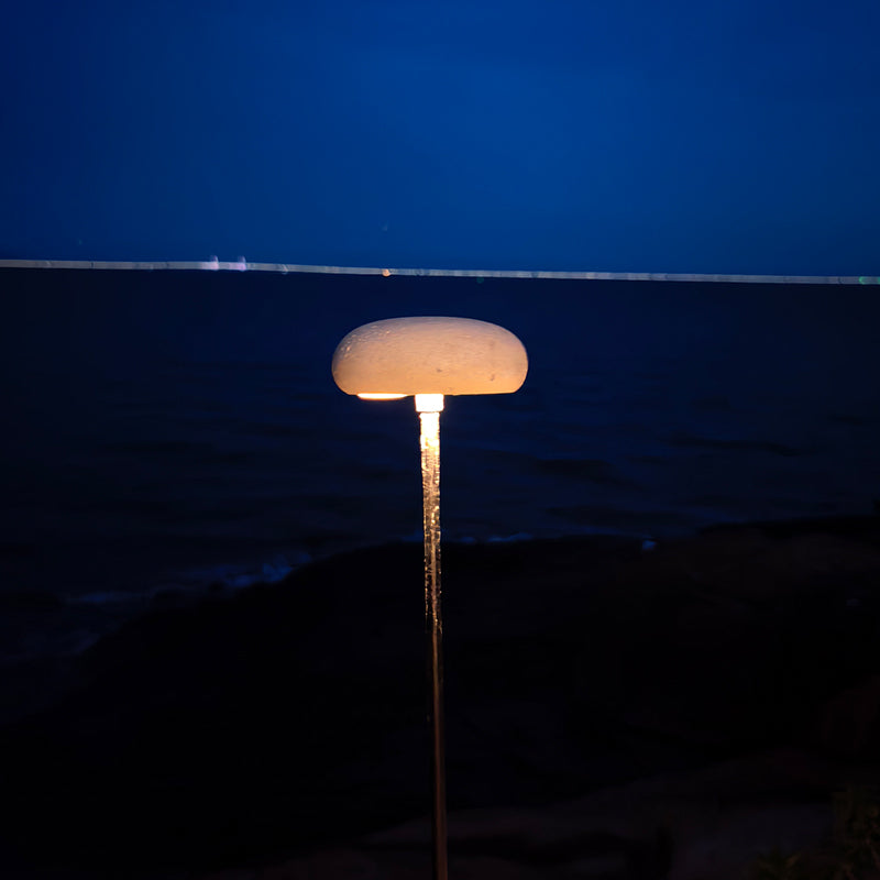 Stone outdoor lawn light