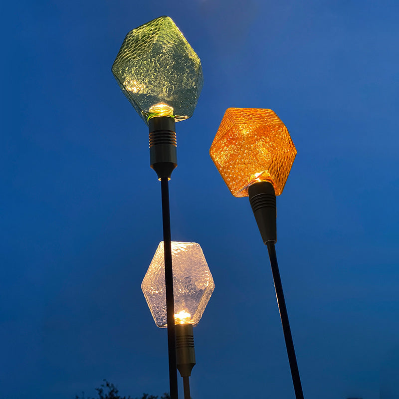 IP65 Outdoor lights Irregular primary colour glass garden light, UV resistant, no fading