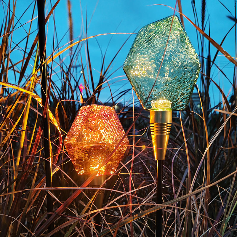 IP65 Outdoor lights Irregular primary colour glass garden light, UV resistant, no fading