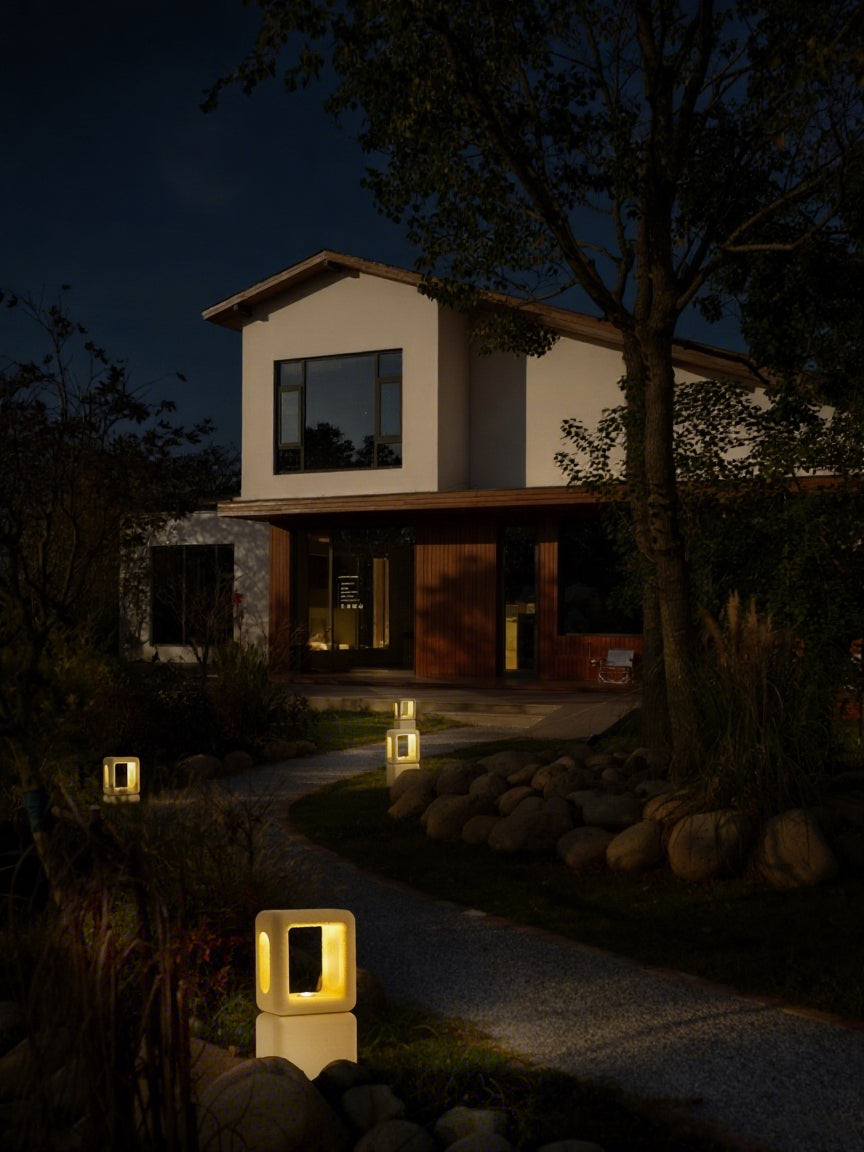 MOP0012-01 Cement Outdoor Light - 3000K (IP65) - Solar Powered & High Colour Rendering Index (CRI) 90+ & UV Protection