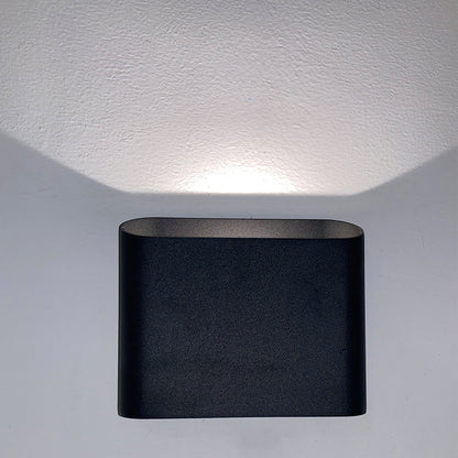 Rectangular outdoor wall lamp 5W, upward light angle 150° (IP65)，3000K