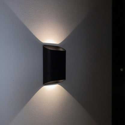 Rectangular outdoor wall lamp 7W, up and down light angle 150° (IP65)，3000K
