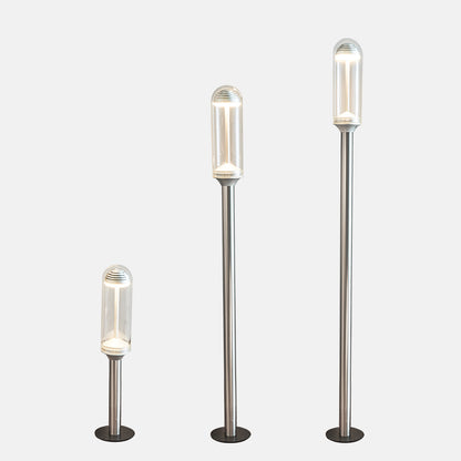 Cylindrical Glass Outdoor Light 5W-3000K Outdoor Lighting (IP65) - Solar Powered & High Colour Rendering Index (CRI) 90+ & UV Protection