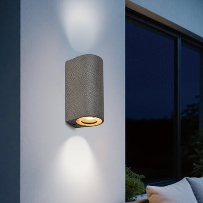 Cement outdoor wall lamp GU10, floodlight (IP65), 3000K