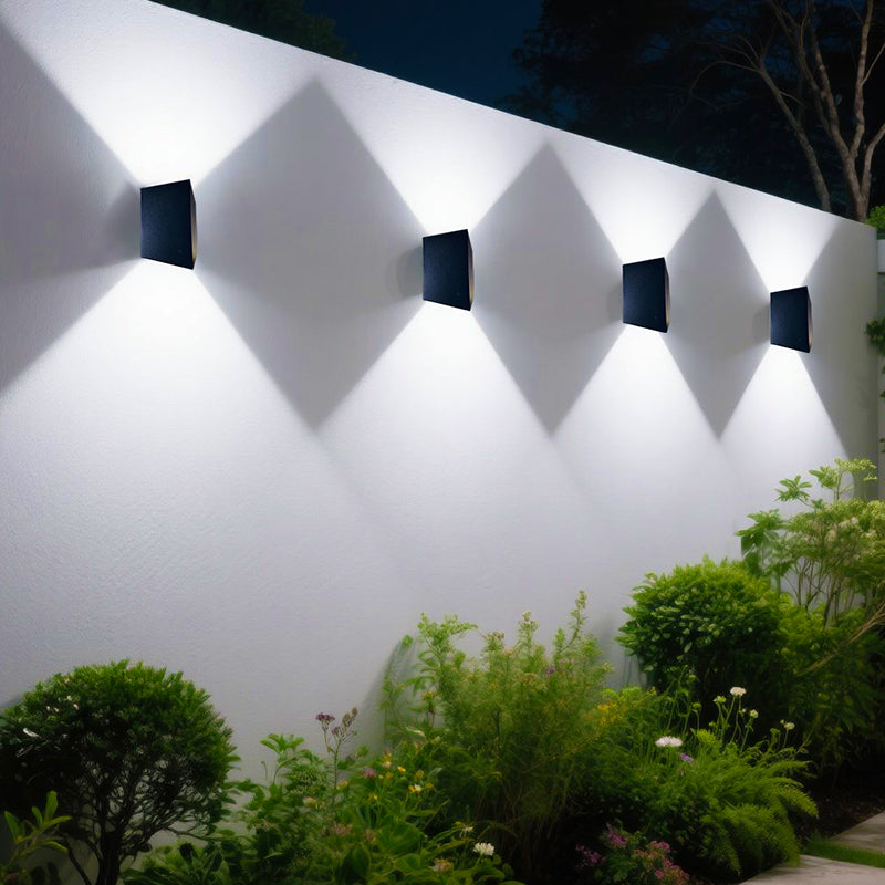 Rectangular outdoor wall lamp 7W, Floodlight (IP65)，3000K