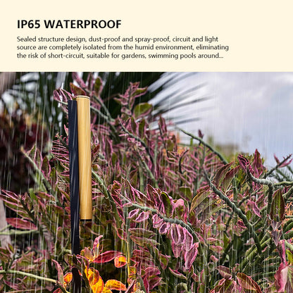 Swan Neck Black Gold Garden Light, Osram Light Source + IP65 Waterproof! RA≥90 High Color Rendering Index, Restores the True Colors of Your Garden