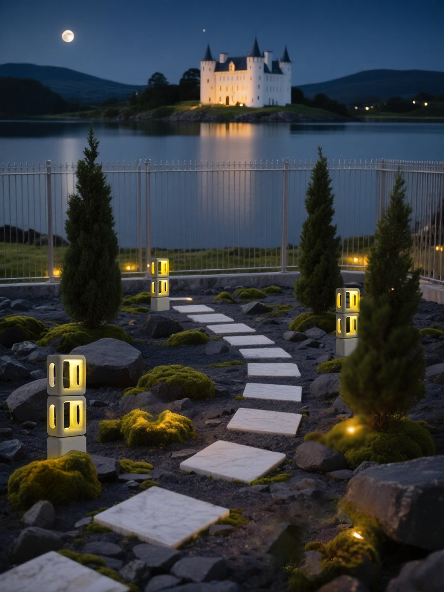 MOP0012-01 Cement Outdoor Light - 3000K (IP65) - Solar Powered & High Colour Rendering Index (CRI) 90+ & UV Protection