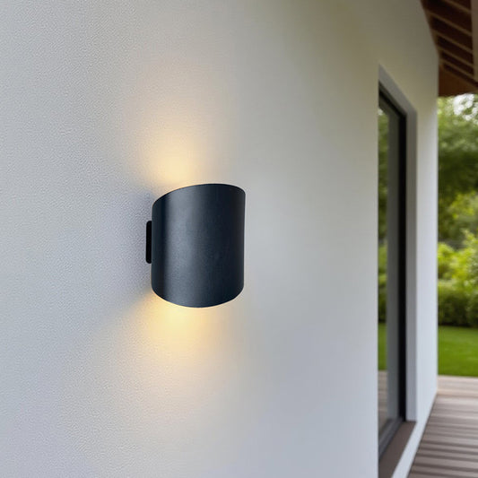 MWW042-Round outdoor wall lamp 7W , Top and bottom lighting  (IP65),3000K
