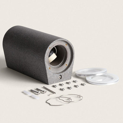 Cement outdoor wall lamp GU10, floodlight (IP65), 3000K